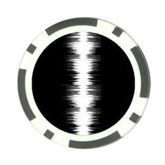 Black And White Noise, Sound Equalizer Pattern Poker Chip Card Guard by Casemiro