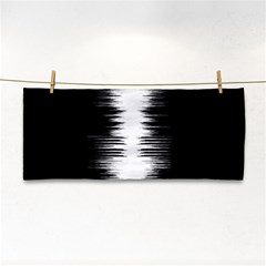 Black And White Noise, Sound Equalizer Pattern Hand Towel by Casemiro