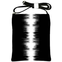 Black And White Noise, Sound Equalizer Pattern Shoulder Sling Bag by Casemiro