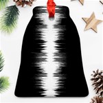 Black and white noise, sound equalizer pattern Bell Ornament (Two Sides) Back