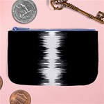 Black and white noise, sound equalizer pattern Large Coin Purse Front