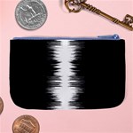 Black and white noise, sound equalizer pattern Large Coin Purse Back