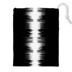 Black And White Noise, Sound Equalizer Pattern Drawstring Pouch (5xl) by Casemiro