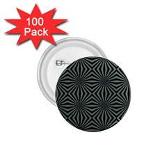 Geometric Pattern, Army Green And Black Lines, Regular Theme 1 75  Buttons (100 Pack)  by Casemiro