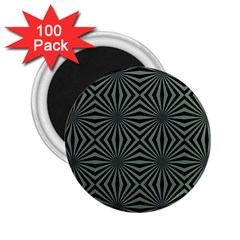 Geometric Pattern, Army Green And Black Lines, Regular Theme 2 25  Magnets (100 Pack)  by Casemiro