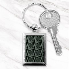 Geometric Pattern, Army Green And Black Lines, Regular Theme Key Chain (rectangle) by Casemiro