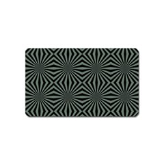 Geometric Pattern, Army Green And Black Lines, Regular Theme Magnet (name Card) by Casemiro