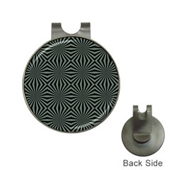 Geometric Pattern, Army Green And Black Lines, Regular Theme Hat Clips With Golf Markers by Casemiro