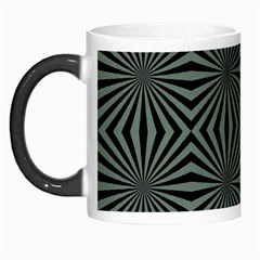 Geometric Pattern, Army Green And Black Lines, Regular Theme Morph Mugs by Casemiro