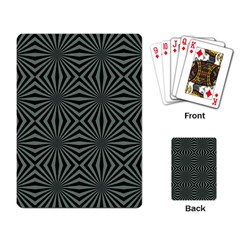 Geometric Pattern, Army Green And Black Lines, Regular Theme Playing Cards Single Design (rectangle) by Casemiro