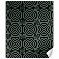 Geometric Pattern, Army Green And Black Lines, Regular Theme Canvas 8  X 10  by Casemiro