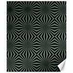 Geometric pattern, army green and black lines, regular theme Canvas 8  x 10  8.15 x9.66  Canvas - 1