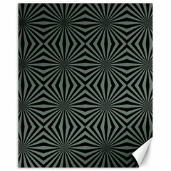 Geometric Pattern, Army Green And Black Lines, Regular Theme Canvas 16  X 20  by Casemiro