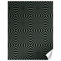 Geometric Pattern, Army Green And Black Lines, Regular Theme Canvas 18  X 24  by Casemiro