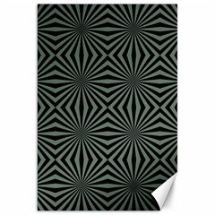 Geometric Pattern, Army Green And Black Lines, Regular Theme Canvas 20  X 30  by Casemiro