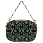 Geometric pattern, army green and black lines, regular theme Chain Purse (One Side) Front