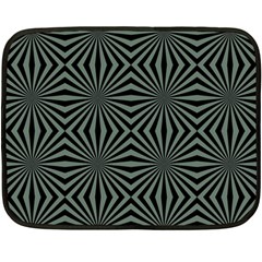 Geometric Pattern, Army Green And Black Lines, Regular Theme Fleece Blanket (mini) by Casemiro