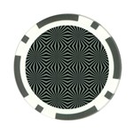 Geometric pattern, army green and black lines, regular theme Poker Chip Card Guard (10 pack) Front