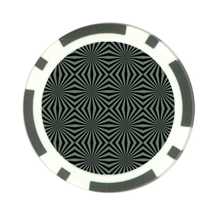 Geometric pattern, army green and black lines, regular theme Poker Chip Card Guard (10 pack)