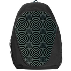 Geometric Pattern, Army Green And Black Lines, Regular Theme Backpack Bag by Casemiro