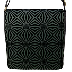 Geometric Pattern, Army Green And Black Lines, Regular Theme Flap Closure Messenger Bag (s) by Casemiro