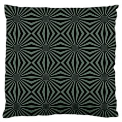 Geometric Pattern, Army Green And Black Lines, Regular Theme Large Flano Cushion Case (one Side) by Casemiro