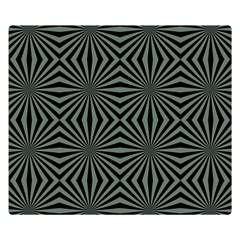 Geometric Pattern, Army Green And Black Lines, Regular Theme Double Sided Flano Blanket (small)  by Casemiro