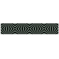 Geometric Pattern, Army Green And Black Lines, Regular Theme Large Flano Scarf  by Casemiro