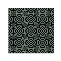 Geometric Pattern, Army Green And Black Lines, Regular Theme Small Satin Scarf (square) by Casemiro