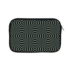 Geometric Pattern, Army Green And Black Lines, Regular Theme Apple Macbook Pro 13  Zipper Case by Casemiro