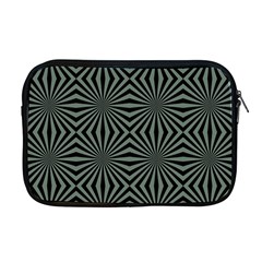 Geometric Pattern, Army Green And Black Lines, Regular Theme Apple Macbook Pro 17  Zipper Case by Casemiro