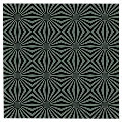 Geometric Pattern, Army Green And Black Lines, Regular Theme Wooden Puzzle Square by Casemiro