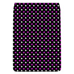 White And Pink Hearts At Black, Vector Handrawn Hearts Pattern Removable Flap Cover (s) by Casemiro