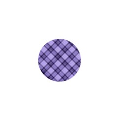 Pastel Purple And Steel Black Lines Pattern, Retro Tartan, Classic Plaid 1  Mini Buttons by Casemiro