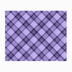 Pastel Purple And Steel Black Lines Pattern, Retro Tartan, Classic Plaid Small Glasses Cloth (2 Sides) by Casemiro