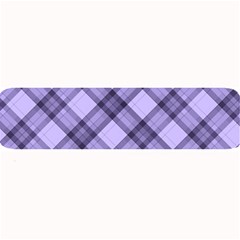 Pastel Purple And Steel Black Lines Pattern, Retro Tartan, Classic Plaid Large Bar Mats by Casemiro