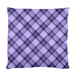 Pastel purple and steel black lines pattern, retro tartan, classic plaid Standard Cushion Case (Two Sides) Front