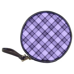 Pastel Purple And Steel Black Lines Pattern, Retro Tartan, Classic Plaid Classic 20-cd Wallets by Casemiro