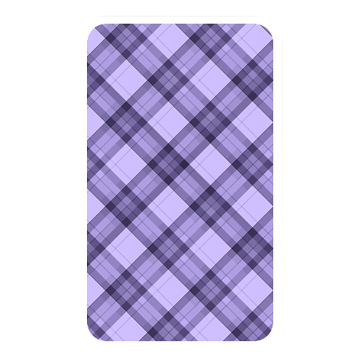 Pastel purple and steel black lines pattern, retro tartan, classic plaid Memory Card Reader (Rectangular)