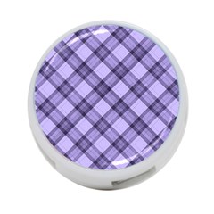 Pastel Purple And Steel Black Lines Pattern, Retro Tartan, Classic Plaid 4-port Usb Hub (two Sides) by Casemiro