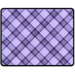 Pastel purple and steel black lines pattern, retro tartan, classic plaid Fleece Blanket (Medium)  60 x50  Blanket Front