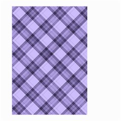 Pastel Purple And Steel Black Lines Pattern, Retro Tartan, Classic Plaid Small Garden Flag (two Sides) by Casemiro