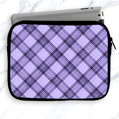 Pastel Purple And Steel Black Lines Pattern, Retro Tartan, Classic Plaid Apple Ipad 2/3/4 Zipper Cases by Casemiro