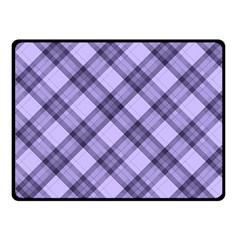 Pastel Purple And Steel Black Lines Pattern, Retro Tartan, Classic Plaid Double Sided Fleece Blanket (small)  by Casemiro