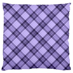 Pastel Purple And Steel Black Lines Pattern, Retro Tartan, Classic Plaid Standard Flano Cushion Case (one Side) by Casemiro