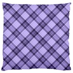 Pastel purple and steel black lines pattern, retro tartan, classic plaid Standard Flano Cushion Case (Two Sides) Front