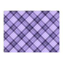 Pastel Purple And Steel Black Lines Pattern, Retro Tartan, Classic Plaid Double Sided Flano Blanket (mini)  by Casemiro