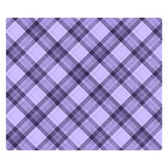 Pastel Purple And Steel Black Lines Pattern, Retro Tartan, Classic Plaid Double Sided Flano Blanket (small)  by Casemiro