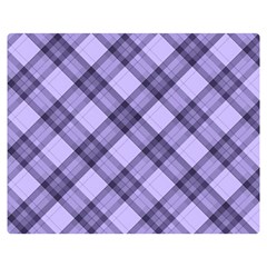 Pastel Purple And Steel Black Lines Pattern, Retro Tartan, Classic Plaid Double Sided Flano Blanket (medium)  by Casemiro