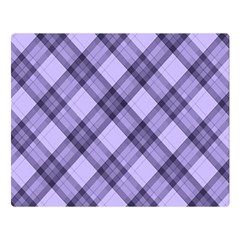 Pastel Purple And Steel Black Lines Pattern, Retro Tartan, Classic Plaid Double Sided Flano Blanket (large)  by Casemiro